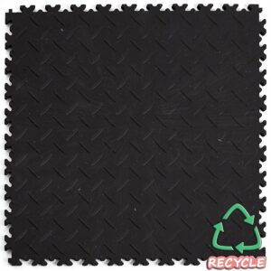 ECO płytka PVC, PCV, PCW Standard 7mm - Black, Blacha Ryflowana